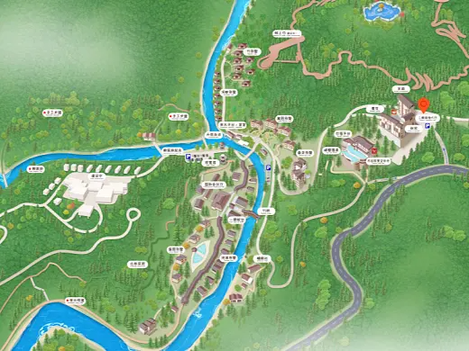 田林结合景区手绘地图智慧导览和720全景技术，可以让景区更加“动”起来，为游客提供更加身临其境的导览体验。